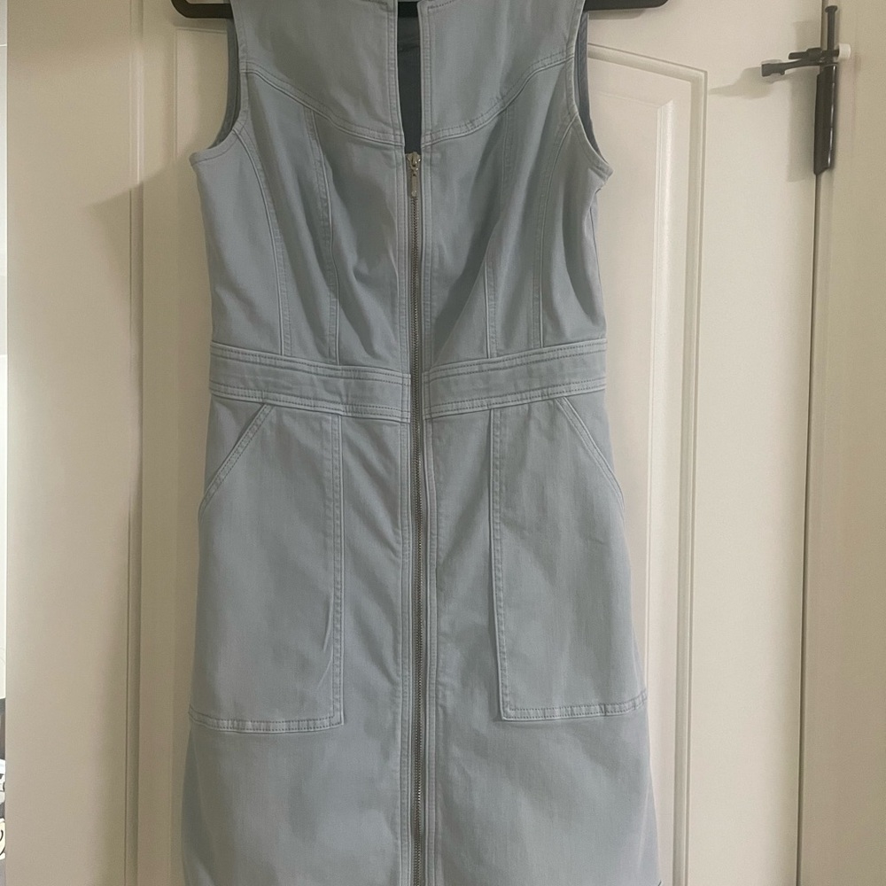 White House black market Blue Denim Dress